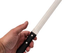 Кухонный нож для замороженных продуктов Tojiro Fuji Cutlery Special series FG-3400, сталь Mo-V, рукоять термопластик, черный