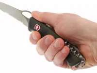 Многофункциональный складной нож Victorinox, сталь X55CrMo14, рукоять нейлон/эластомер, черно-зеленый