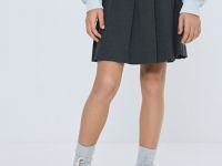 Юбка в складку для девочек, Серый