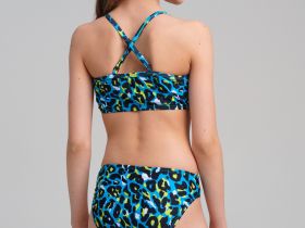 Комплект трикотажный для девочек: купальный костюм, парео