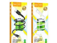 Кабель Hoco X83 Victory 60W (Type-C) на (Type-C) 100см силиконовый (черный)