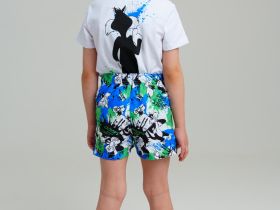 Шорты текстильные плавательные для мальчиков, средней длины