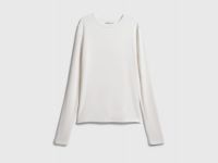 Лонгслив с шёлком, Бежевый