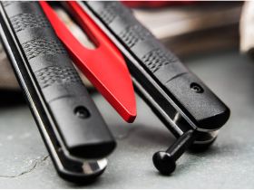 Тренировочный складной нож балисонг Boker Relack Trainer, сталь 420, рукоять алюминий