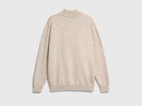 Джемпер с воротником на молнии для мальчиков, Бежевый