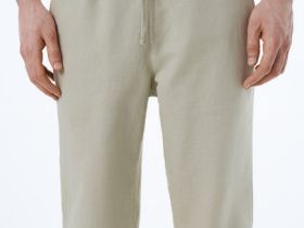 Брюки изо льна, Бежевый