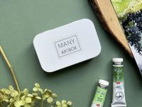 Палетка для красок "Ботаника" 6х9 см, цвет белый, пластик белый