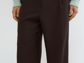 Широкие брюки с ремнём, Коричневый