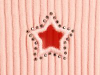 Футболка в рубчик с вышивкой для девочек, Розовый