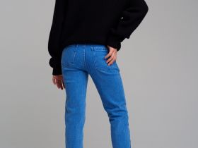 Брюки текстильные джинсовые для девочек