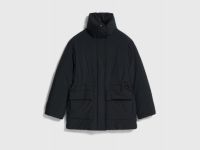 Утеплённая куртка с кулиской, Черный