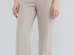 Расклёшенные брюки с ремнём, Бежевый