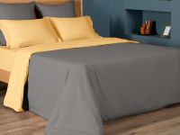 Постельное белье Volcanic gray & Summer yellow