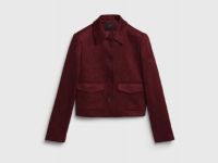 Укороченный жакет из искусственной замши, Фиолетовый