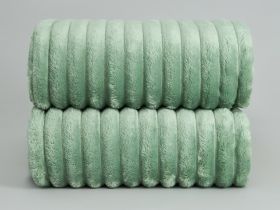 Плед Мягкая полоска/Soft strip, нефрит