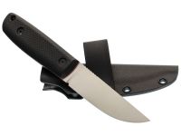 Походный нож град Горький Томми Техно, сталь VG-10, рукоять микарта черная, конвекс