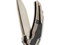 Складной нож TuoTown Tiburon satin, сталь Tmax, рукоять Grey Crystal Ti/Chaotic Black CF