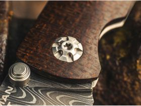 Складной нож Boker Sherman-Damast, сталь дамаск, рукоять микарта