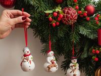 Villeroy & Boch Набор из 3 елочных украшений "Снеговики" 8 x 3,5 см Nostalgic Ornaments 2024 Villeroy & Boch