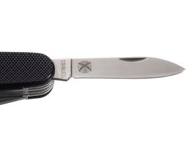 Нож перочинный Stinger 89 мм, 15 функций, черный, в блистере