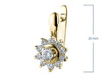 Серьги из желтого золота с бриллиантами э0301сг07153800