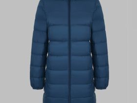 Стеганый пуховик с натуральным пухом