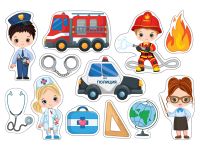 Игра развивающая на магнитах ТРИ СОВЫ "Профессии", 24 эл.