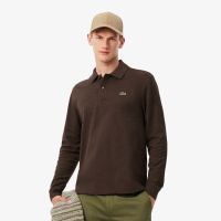Мужское поло Lacoste L.12.21 классического кроя с длинным рукавом