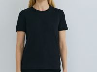 Базовая футболка из плотного хлопка, Черный