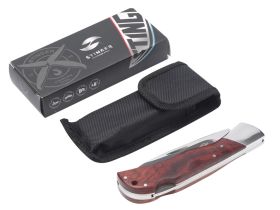 Нож складной Stinger FK-9902, сталь 3Cr13, рукоять древесина красного дерева