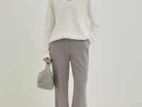 Джемпер из хлопка с v-образным вырезом