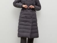 Стеганое утепленное пальто с поясом