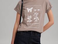 Футболка из хлопкового джерси свободного кроя