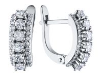 Серьги из белого золота с бриллиантами э0901сг04201623