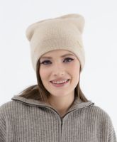 Шапка кашемировая двойная UL бежевая