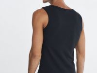 Базовая майка в рубчик, Черный