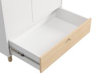 Распашной шкаф Дикинс 2-85x190 Береза/Белый