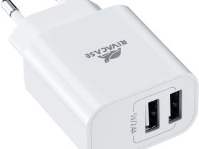 Зарядное устройство Rivacase PS4001 WD3 USB/USB с кабелем USB-C 12 Вт Белое