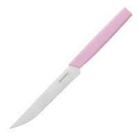 Нож кухонный для стейка Okroshka Salad 12 см, сталь 5cr15mov, рукоять пластик, розовый