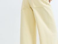 Широкие джинсы из плотного денима, Желтый