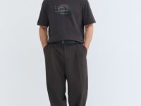 Футболка с принтом, Коричневый