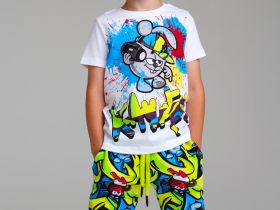 Комплект трикотажный для мальчиков: фуфайка (футболка), брюки