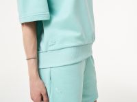 Женская толстовка Lacoste свободного кроя с коротким рукавом