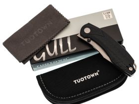 Складной нож Tuotown Gull, сталь T10S, рукоять G10/карбон
