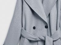 Пальто с поясом, Серый