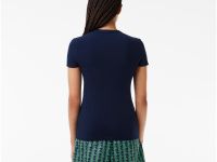 Женская хлопковая футболка Lacoste свободного кроя