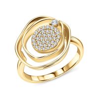 Серебряное кольцо с фианитами