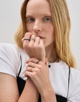 Серебристые кольца 5 шт. Глория Джинс