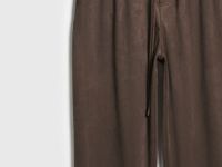 Брюки Baggy из искусственной замши, Коричневый