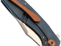 Складной нож Assassin knives Mini Rex Flipper, сталь Damascus, рукоять титан, синий